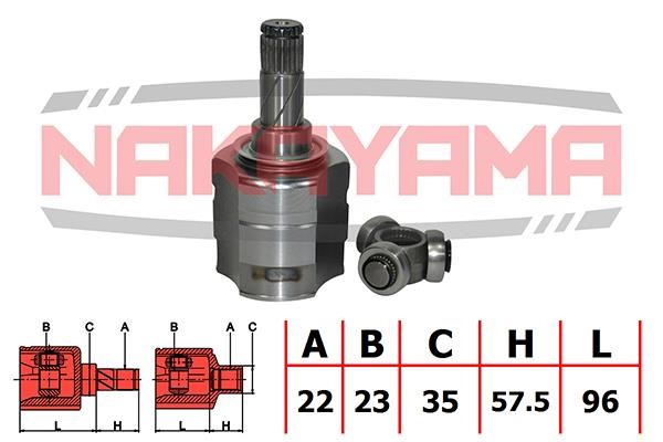 Nakayama NJ7059NY Constant Velocity Joint (CV joint), internal, set NJ7059NY: Buy near me in Poland at 2407.PL - Good price!