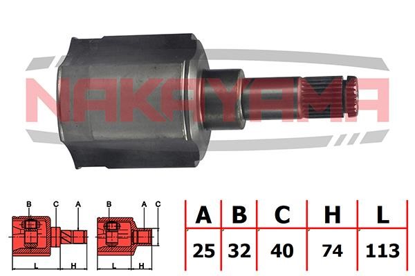 Nakayama NJ7103NY Шарнір рівних кутових швидкостей (ШРУС), внутрішній, комплект NJ7103NY: Приваблива ціна - Купити у Польщі на 2407.PL!
