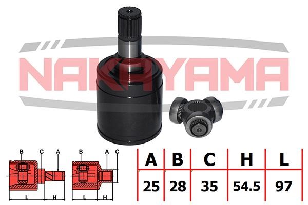 Nakayama NJ7123NY Przegub równobieżny (przegub równobieżny) wewnętrzny prawy, komplet NJ7123NY: Dobra cena w Polsce na 2407.PL - Kup Teraz!