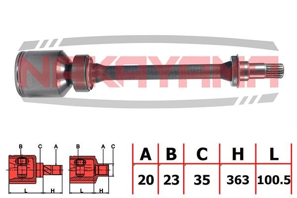 Nakayama NJ7182NY Przegub równobieżny (przegub równobieżny) wewnętrzny prawy, komplet NJ7182NY: Dobra cena w Polsce na 2407.PL - Kup Teraz!