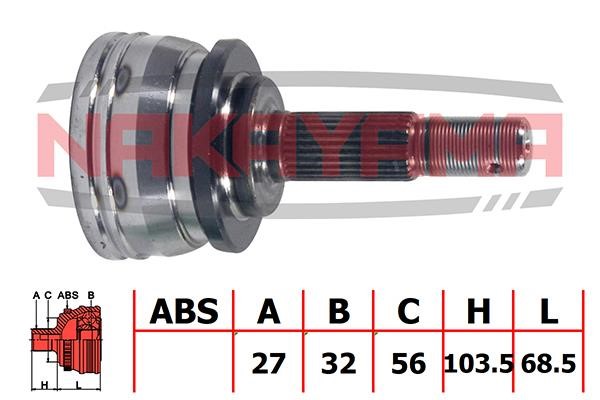 Nakayama NJ913NY Przegub równobieżny (przegub równobieżny) zewnętrzny, rozwarty NJ913NY: Dobra cena w Polsce na 2407.PL - Kup Teraz!