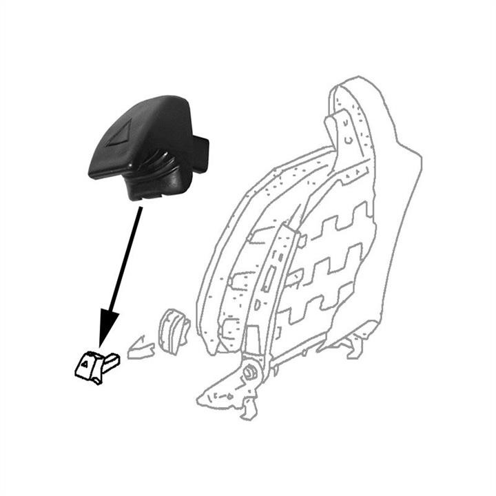 Jp Group 8188000500 Knob for seat back rest, black 8188000500: Buy near me in Poland at 2407.PL - Good price!