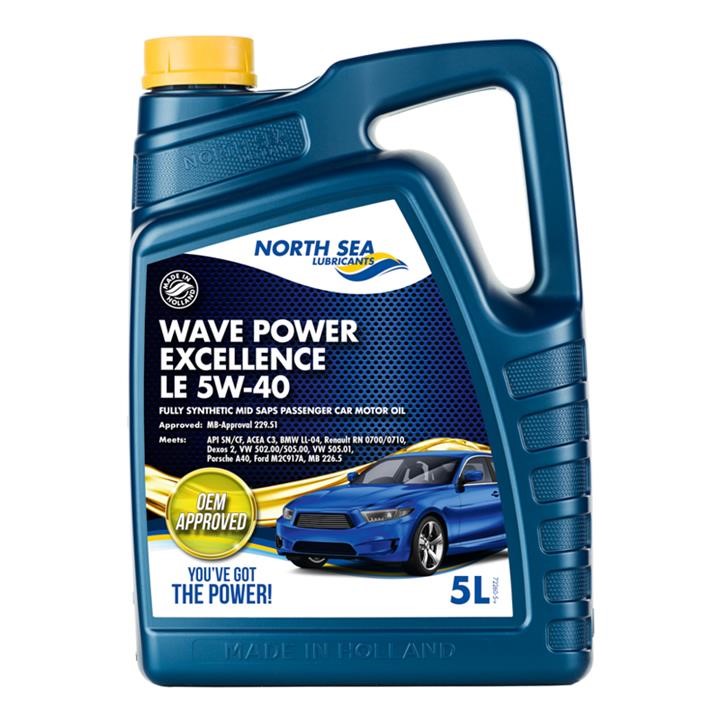 North Sea Lubricants 72260/5 Engine oil North Sea Lubricants Wave power EXCELLENCE LE 5W-40, 5L 722605: Buy near me in Poland at 2407.PL - Good price!