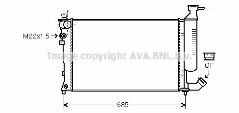 AVA CNA2155 Radiator, engine cooling CNA2155: Buy near me in Poland at 2407.PL - Good price!