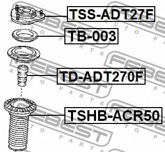 Domlager vorne Febest TSS-ADT27F