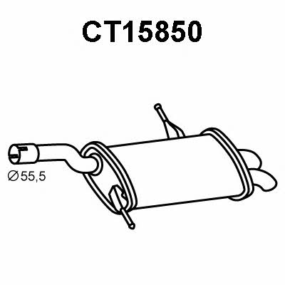 Veneporte CT15850 Tłumik, część tylna CT15850: Dobra cena w Polsce na 2407.PL - Kup Teraz!