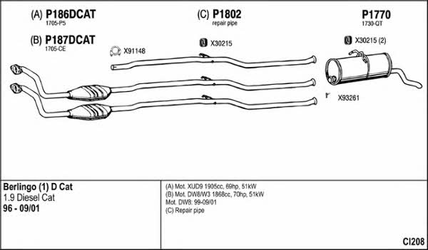  CI208 Abgasanlage CI208: Kaufen Sie zu einem guten Preis in Polen bei 2407.PL!