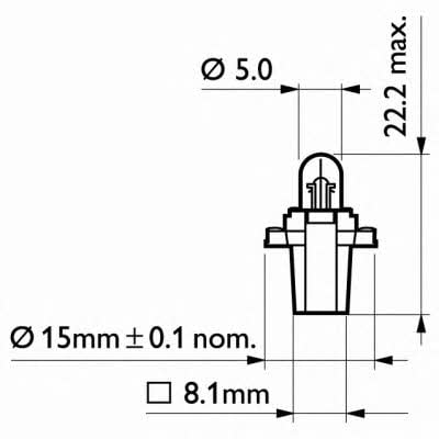 Philips 12597B2 Лампа накаливания BAX 12V 1,2W 12597B2: Отличная цена - Купить в Польше на 2407.PL!