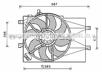 AVA FT7598 Вентилятор радиатора охлаждения FT7598: Отличная цена - Купить в Польше на 2407.PL!
