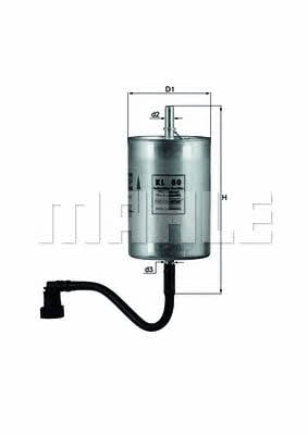 Mahle/Knecht KL 80 Fuel filter KL80: Buy near me in Poland at 2407.PL - Good price!