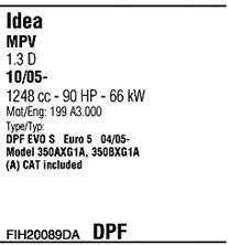  FIH20089DA Система випуску відпрацьованих газів FIH20089DA: Приваблива ціна - Купити у Польщі на 2407.PL!