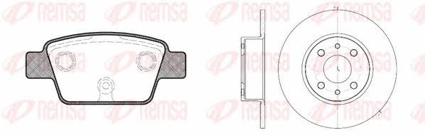  8861.00 Brake discs with pads rear non-ventilated, set 886100: Buy near me in Poland at 2407.PL - Good price!