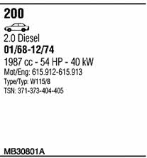  MB30801A Система випуску відпрацьованих газів MB30801A: Приваблива ціна - Купити у Польщі на 2407.PL!