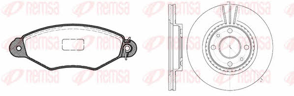  8643.05 Front ventilated brake discs with pads, set 864305: Buy near me in Poland at 2407.PL - Good price!