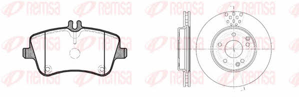 876800 Remsa Front ventilated brake discs with pads, set