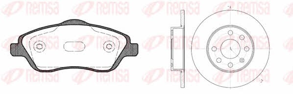 Remsa 8774.05 Brake discs with pads front non-ventilated, set 877405: Buy near me at 2407.PL in Poland at an Affordable price!