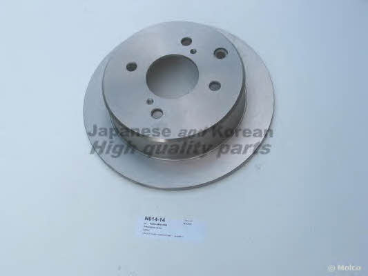 Ashuki N014-14 Rear brake disc, non-ventilated N01414: Buy near me in Poland at 2407.PL - Good price!