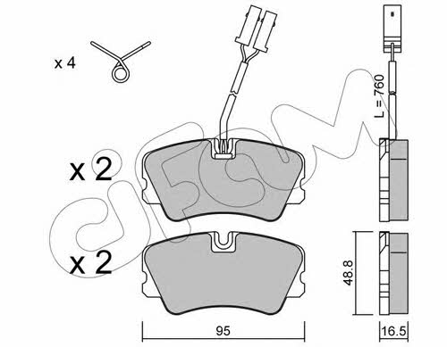 Cifam 822-065-0 Brake Pad Set, disc brake 8220650: Buy near me in Poland at 2407.PL - Good price!