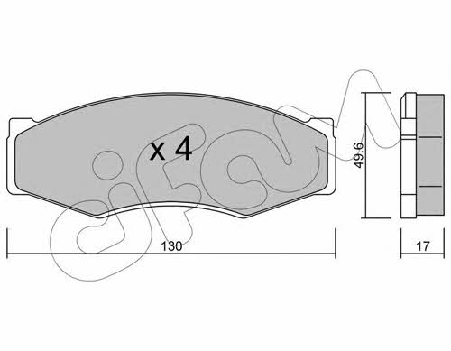 Cifam 822-066-0 Brake Pad Set, disc brake 8220660: Buy near me in Poland at 2407.PL - Good price!