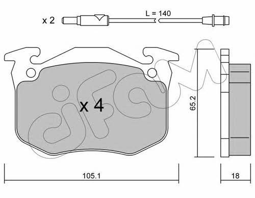 Cifam 822-090-0 Brake Pad Set, disc brake 8220900: Buy near me in Poland at 2407.PL - Good price!