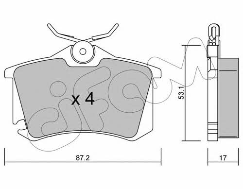 Cifam 822-100-5 Тормозные колодки дисковые, комплект 8221005: Отличная цена - Купить в Польше на 2407.PL!