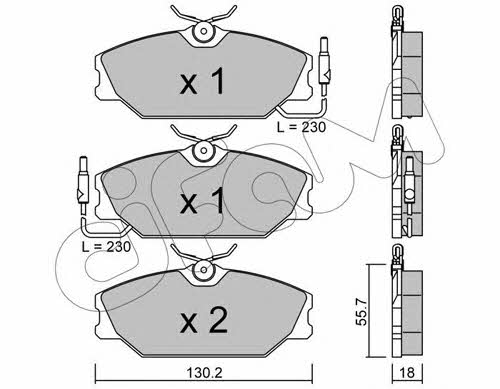 Cifam 822-142-1 Brake Pad Set, disc brake 8221421: Buy near me in Poland at 2407.PL - Good price!