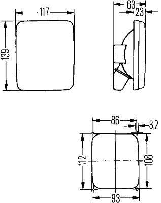 2DA005200161 Hella Heckleuchte