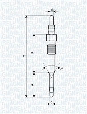 062900038304 Magneti Marelli Glühkerze