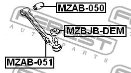 Ball joint boot Febest MZBJB-DEM