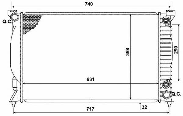 NRF 53958 Chłodnica, układ chłodzenia silnika 53958: Atrakcyjna cena w Polsce na 2407.PL - Zamów teraz!