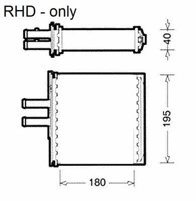 Heat exchanger, interior heating NRF 54223