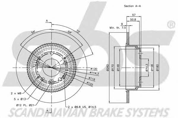 SBS 1815202631 Bremsscheibe hinten, unbelüftet 1815202631: Kaufen Sie zu einem guten Preis in Polen bei 2407.PL!