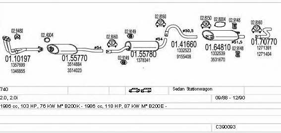  C390093002223 Exhaust system C390093002223: Buy near me in Poland at 2407.PL - Good price!