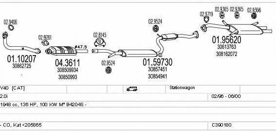  C390180003268 Exhaust system C390180003268: Buy near me in Poland at 2407.PL - Good price!