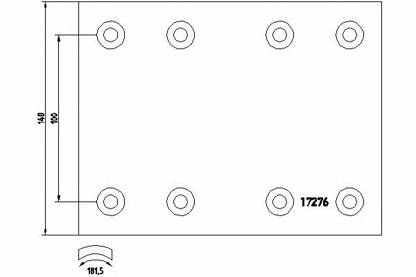 Textar 1727602 Накладки фрикционные тормозных колодок 1727602: Отличная цена - Купить в Польше на 2407.PL!