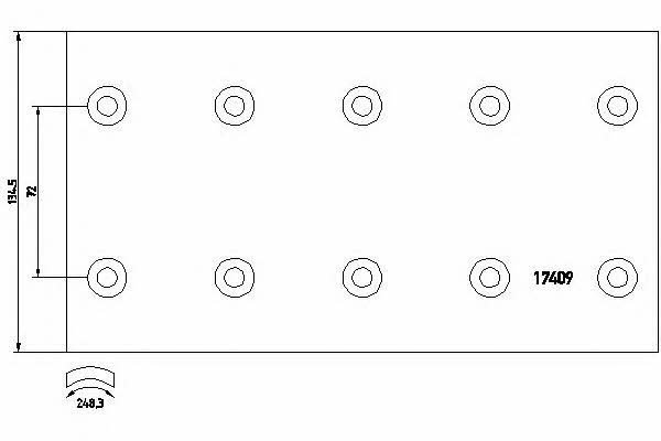 Textar 1740910 Friction lining for brake pads 1740910: Buy near me in Poland at 2407.PL - Good price!