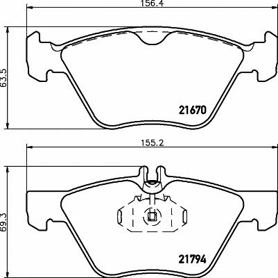 Textar 2167001 Scheibenbremsbeläge, Set 2167001: Kaufen Sie zu einem guten Preis in Polen bei 2407.PL!