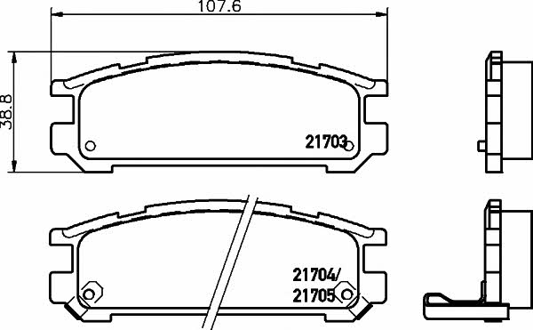 Textar 2170301 Brake Pad Set, disc brake 2170301: Buy near me in Poland at 2407.PL - Good price!