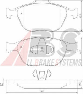 ABS 37349 OE Brake Pad Set, disc brake 37349OE: Buy near me in Poland at 2407.PL - Good price!