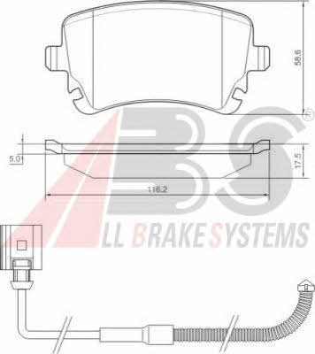 ABS 37368 OE Тормозные колодки дисковые, комплект 37368OE: Отличная цена - Купить в Польше на 2407.PL!