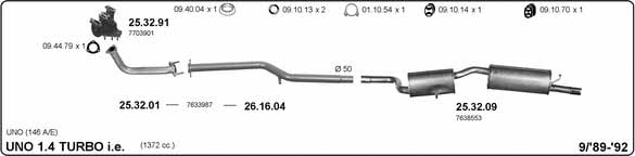  524000343 Exhaust system 524000343: Buy near me in Poland at 2407.PL - Good price!