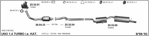  524000344 Exhaust system 524000344: Buy near me in Poland at 2407.PL - Good price!