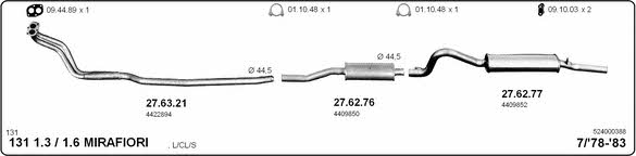 Imasaf 524000388 Exhaust system 524000388: Buy near me in Poland at 2407.PL - Good price!