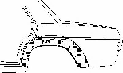 Fender repair parts Mercedes: 300346 Van Wezel Repair part rear fender right