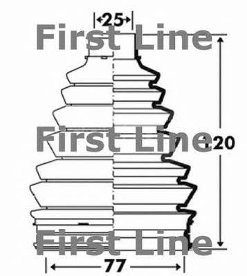 First line FCB6104 Bellow, driveshaft FCB6104: Buy near me in Poland at 2407.PL - Good price!