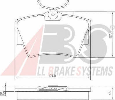 ABS 37288 OE Brake Pad Set, disc brake 37288OE: Buy near me in Poland at 2407.PL - Good price!