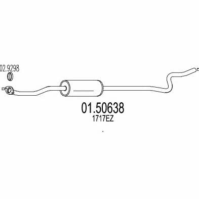 Mts 01.50638 Глушитель, средняя часть 0150638: Отличная цена - Купить в Польше на 2407.PL!