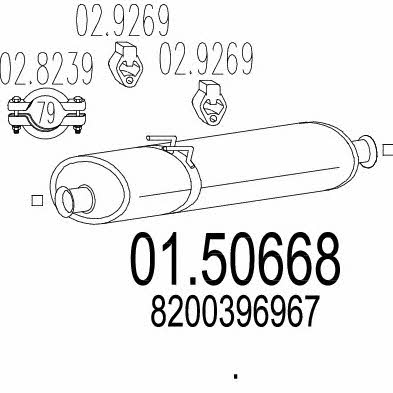 Mts 01.50668 Central silencer 0150668: Buy near me in Poland at 2407.PL - Good price!