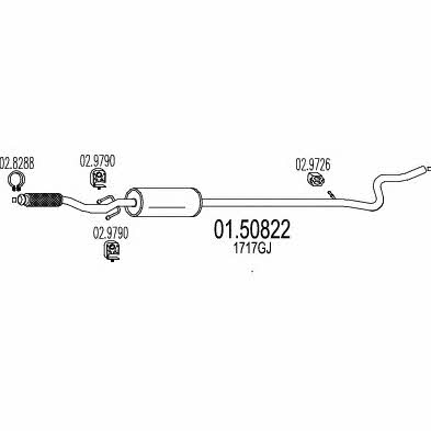 0150822 Mts Central silencer