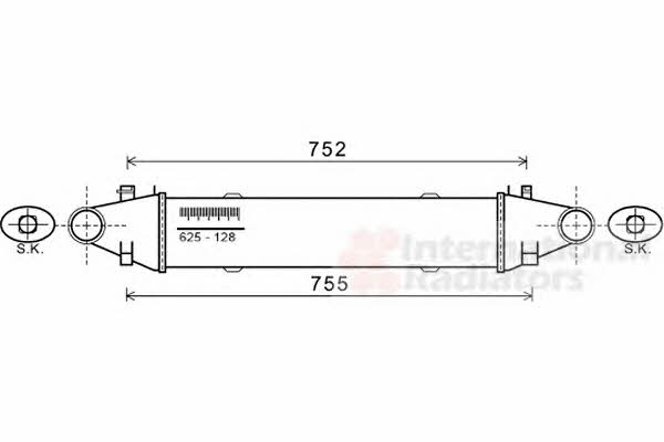 Turbocharger intercooler Mercedes SLK: 30004556 Van Wezel Intercooler, charger